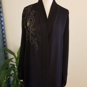 Wide long line cardigan